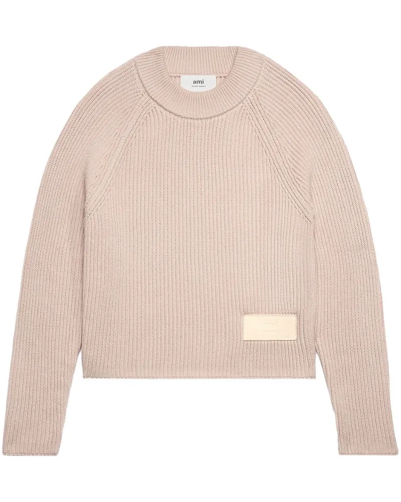 AMI Paris Pullover mit Logo-Patch - Rosa Rosa