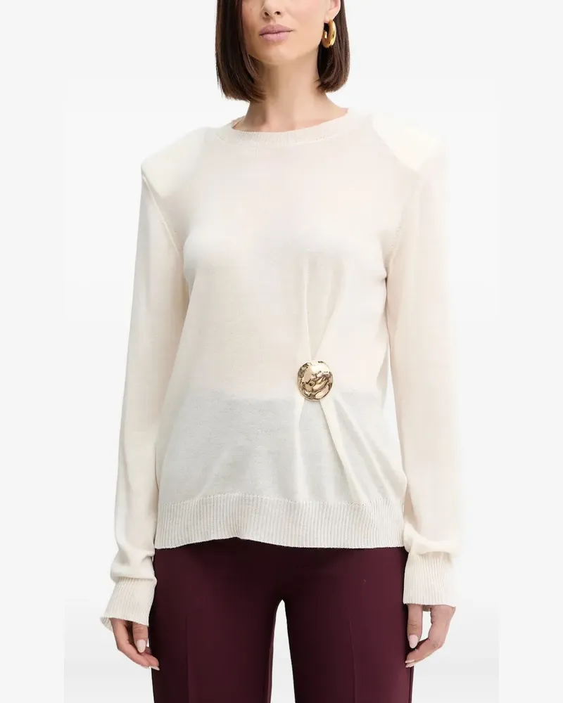 Simona Corsellini Top mit Applikationen - Nude Nude