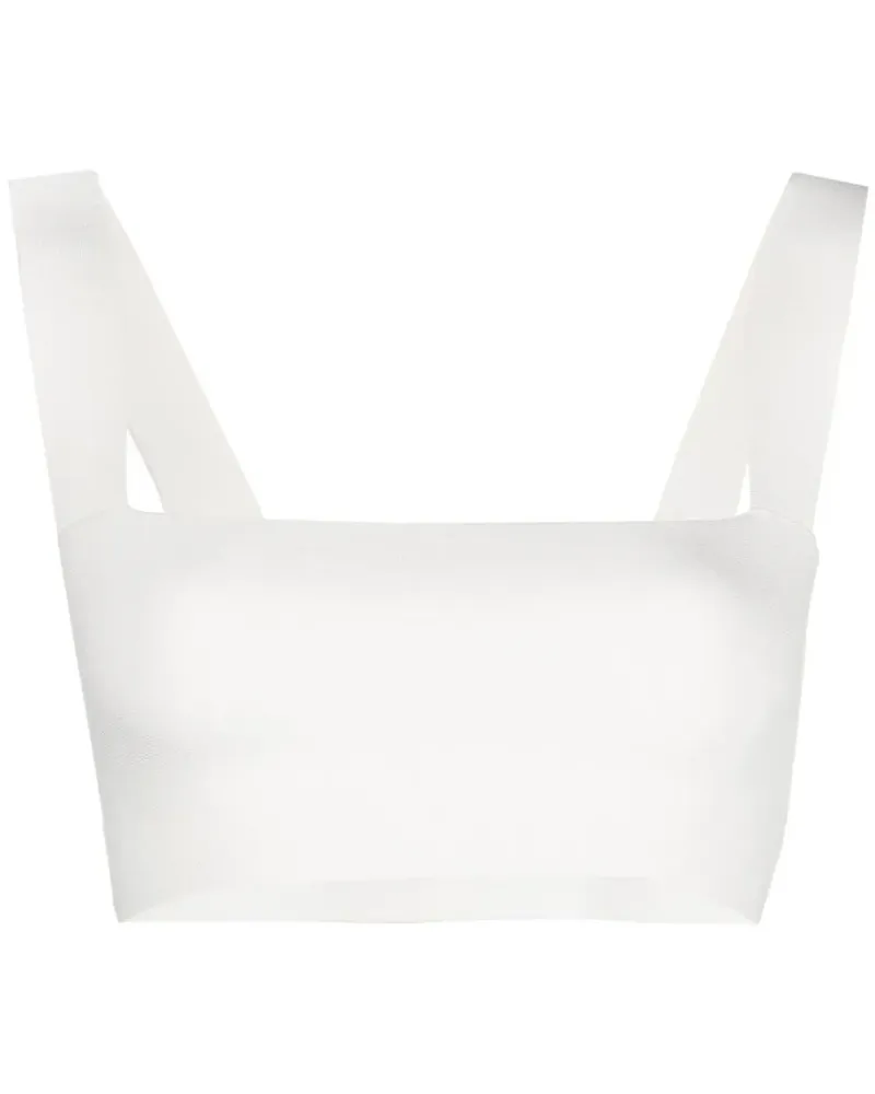 Victoria Beckham Cropped-Top mit eckigem Ausschnitt - Weiß Weiß