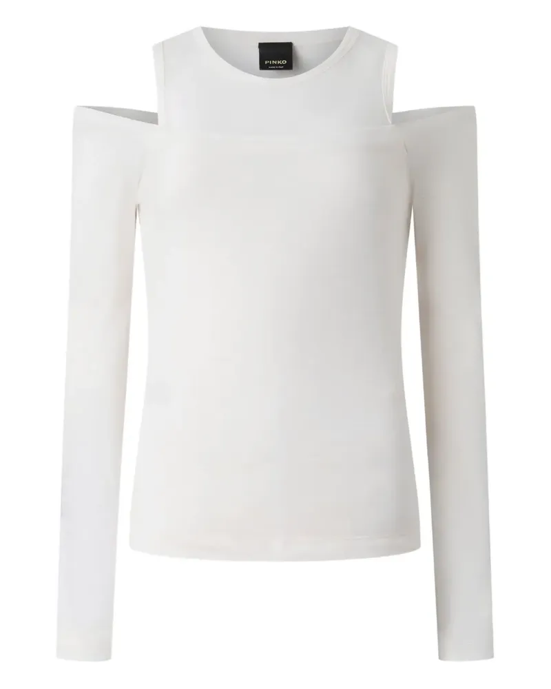 Pinko Guadalupe Pullover mit Cold-Shoulder - Weiß Weiß