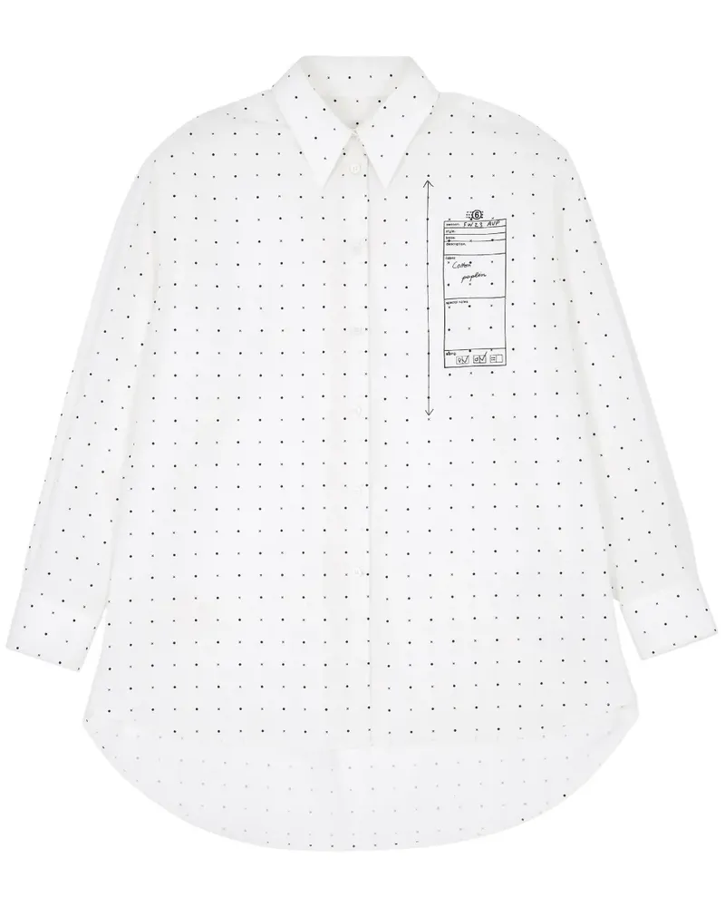 Maison Margiela Hemd mit Polka Dots - Weiß Weiß