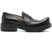 Sheathed Moggies Loafer mit Design-Kappe - Schwarz