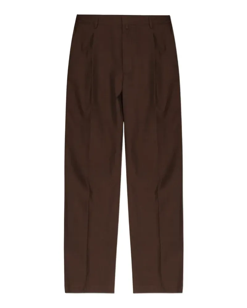 Maison Margiela Gerade Hose mit Knitteroptik - Braun Braun