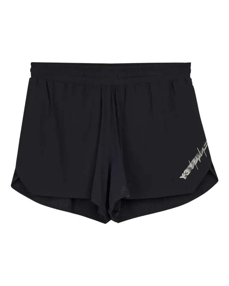 Y-3 Shorts mit Logo-Print - Schwarz Schwarz