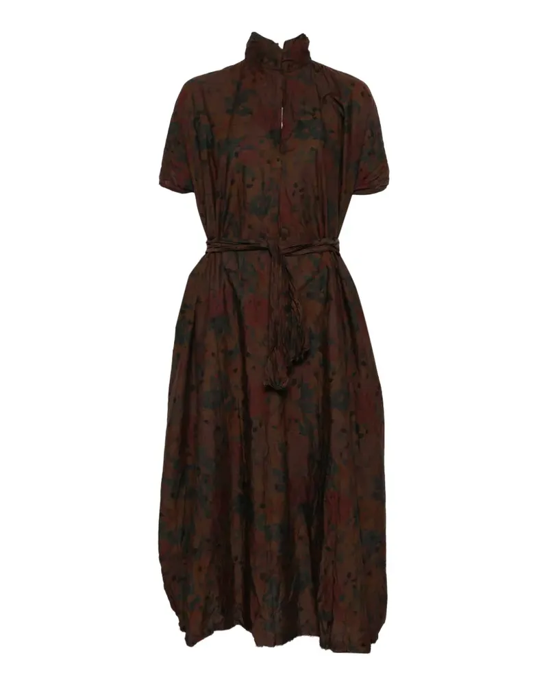 Daniela Gregis short-sleeve midi dress - Braun Braun