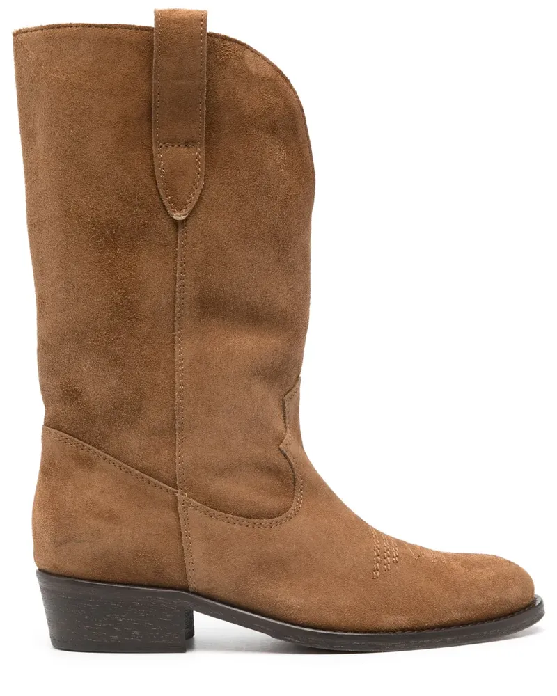 Via Roma 15 Stiefel aus Wildleder 40mm - Braun Braun