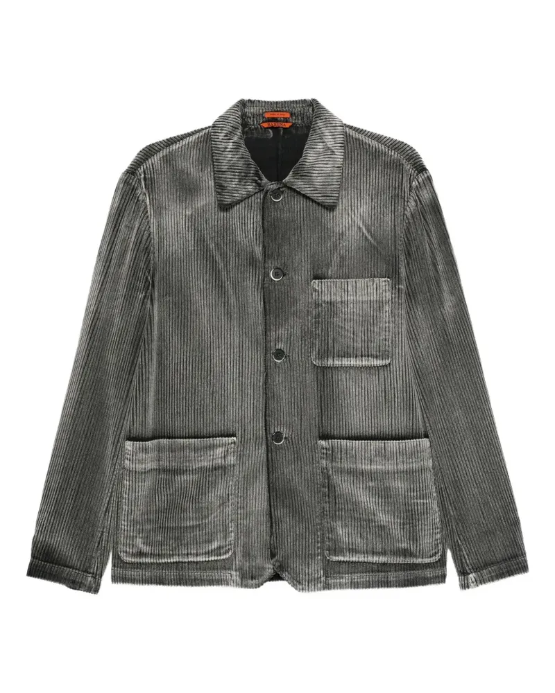 BARENA Visal Osal Hemdjacke mit Cordtasche - Grau Grau