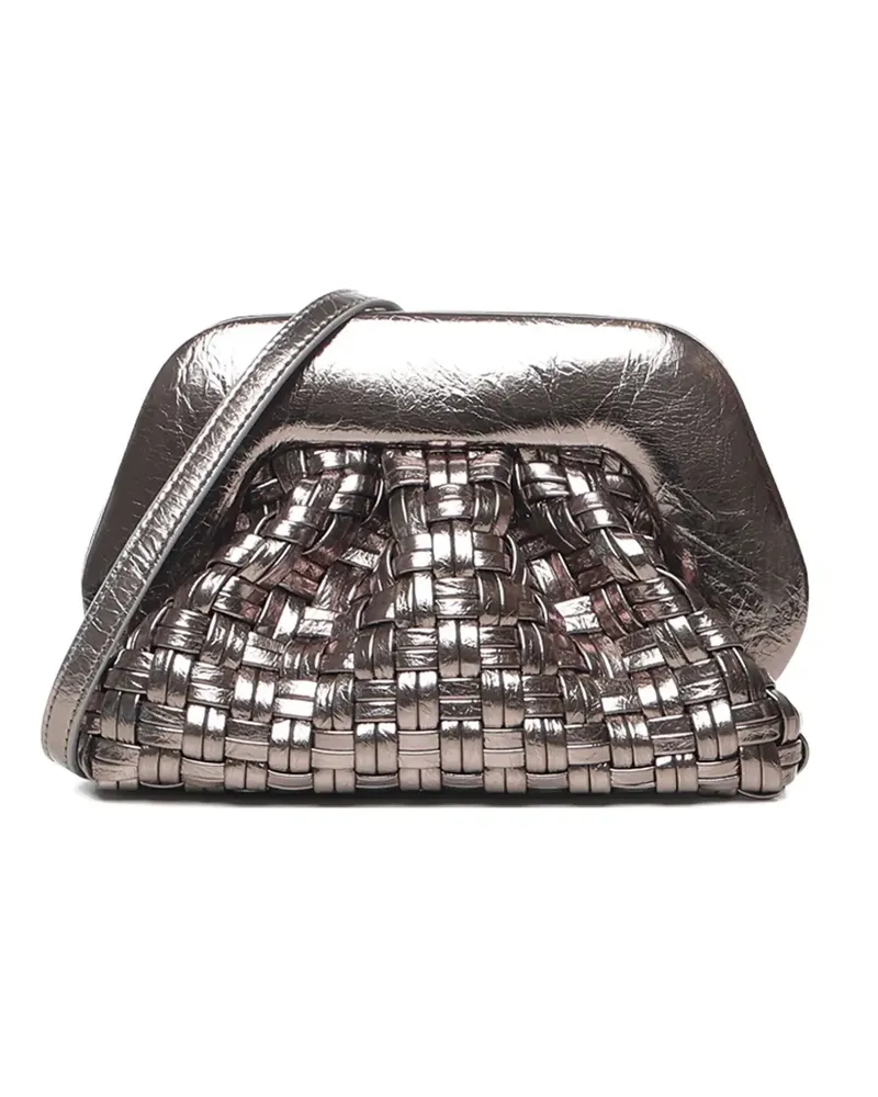 THEMOIRÈ Gewebte Mini-Tasche im Metallic-Look - Silber Silber
