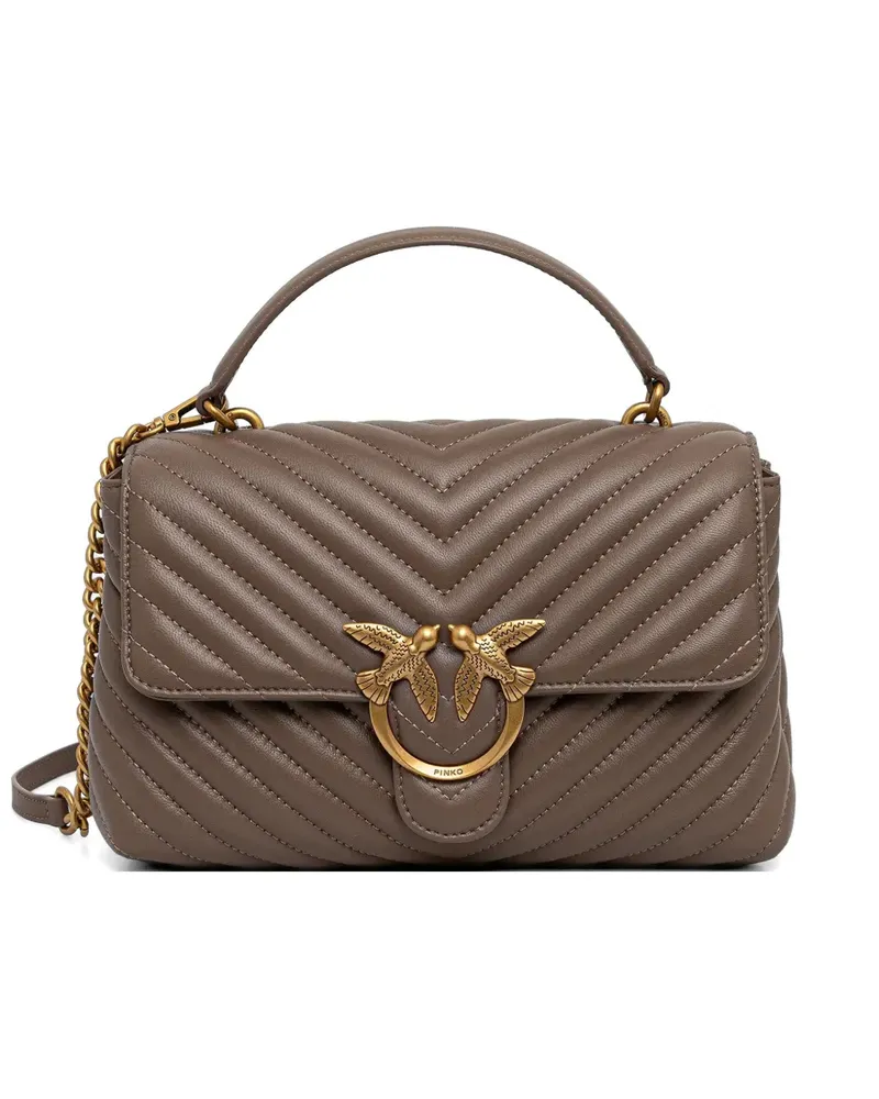 Pinko chevron logo-buckle crossbody bag - Braun Braun