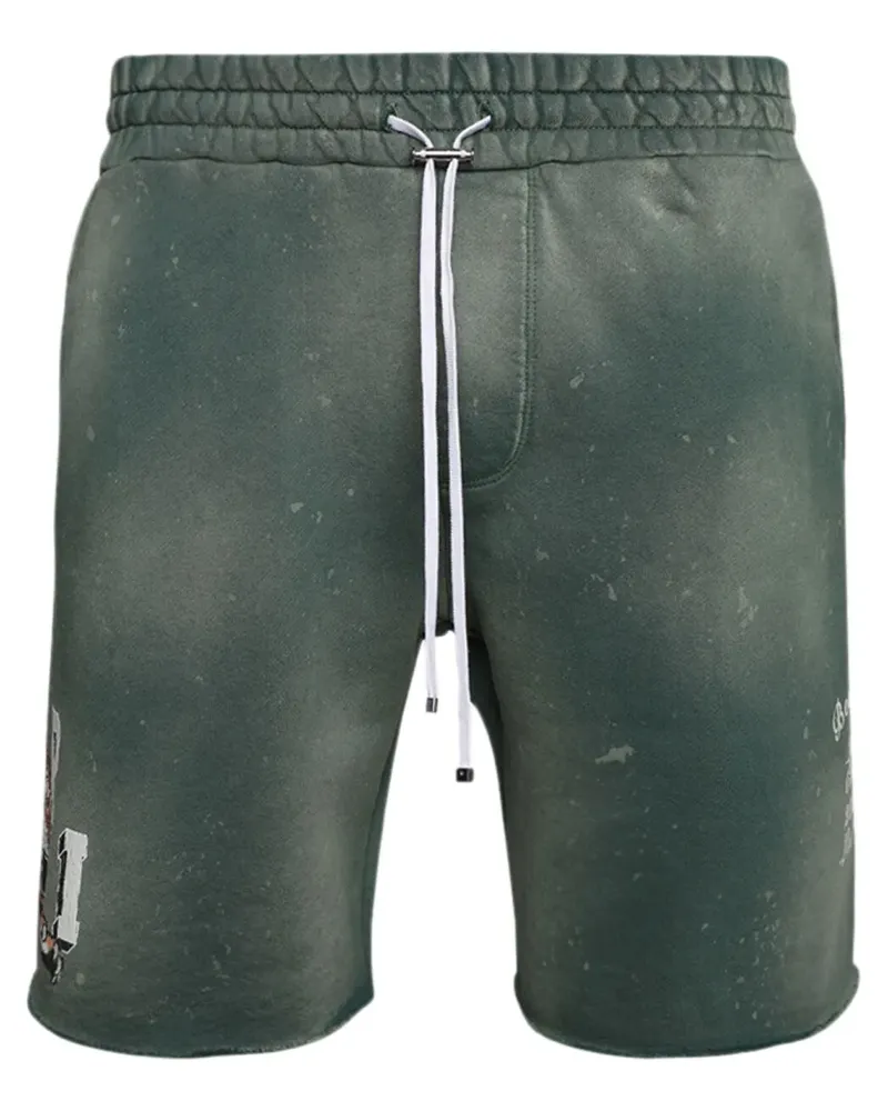 Amiri Shorts mit Vintage Tiger-Print - Grün Grün