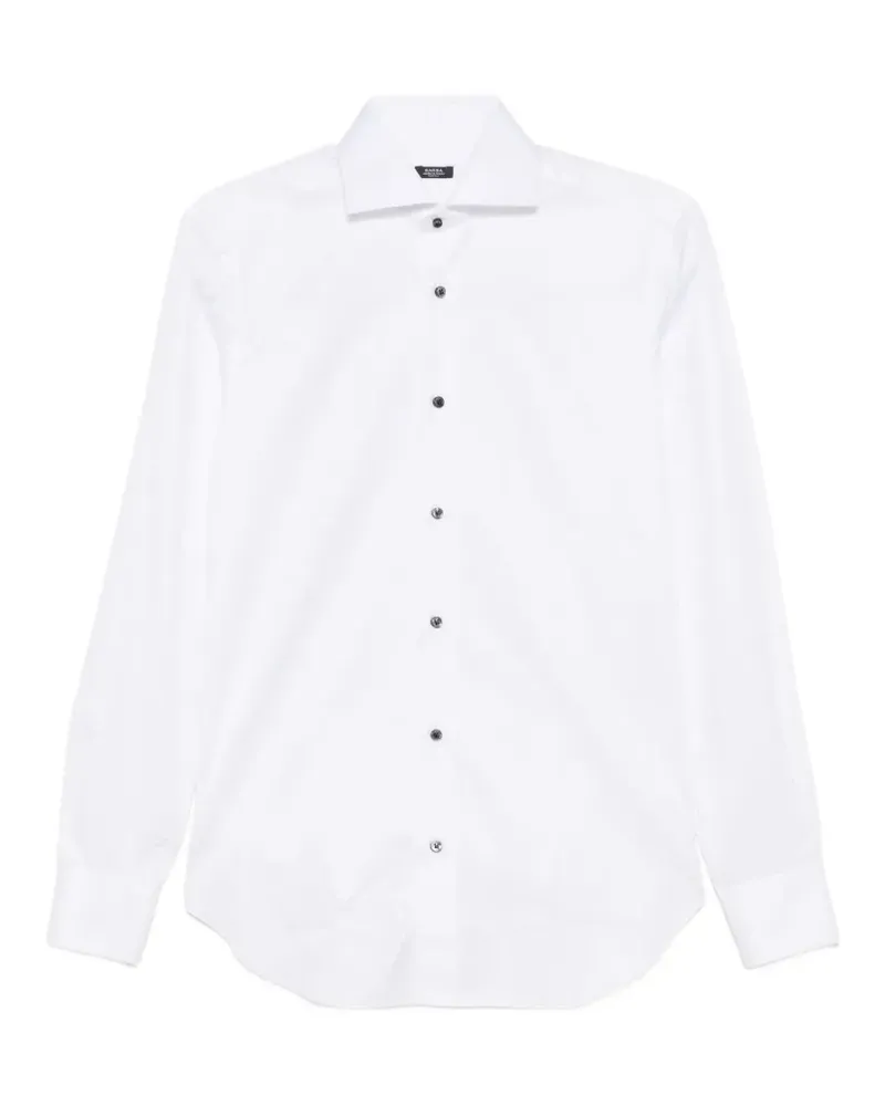 BARBA Hemd mit französischem Kragen - Weiß Weiß
