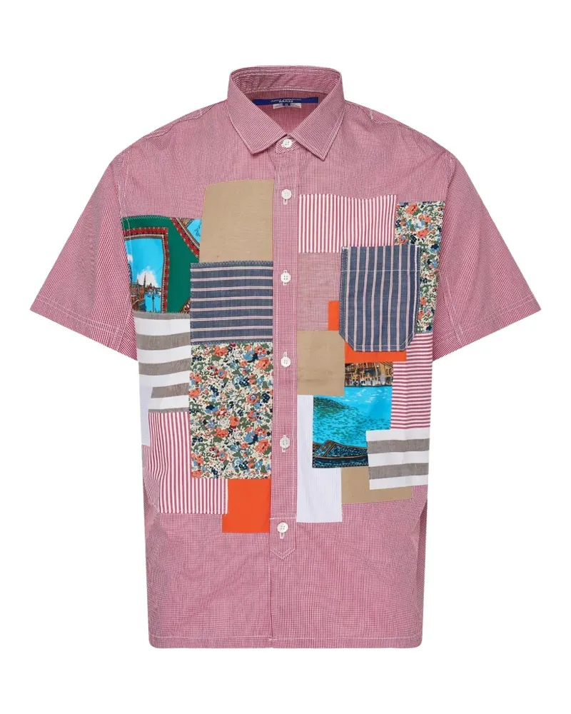 Junya Watanabe patchwork gingham shirt - Rot Rot