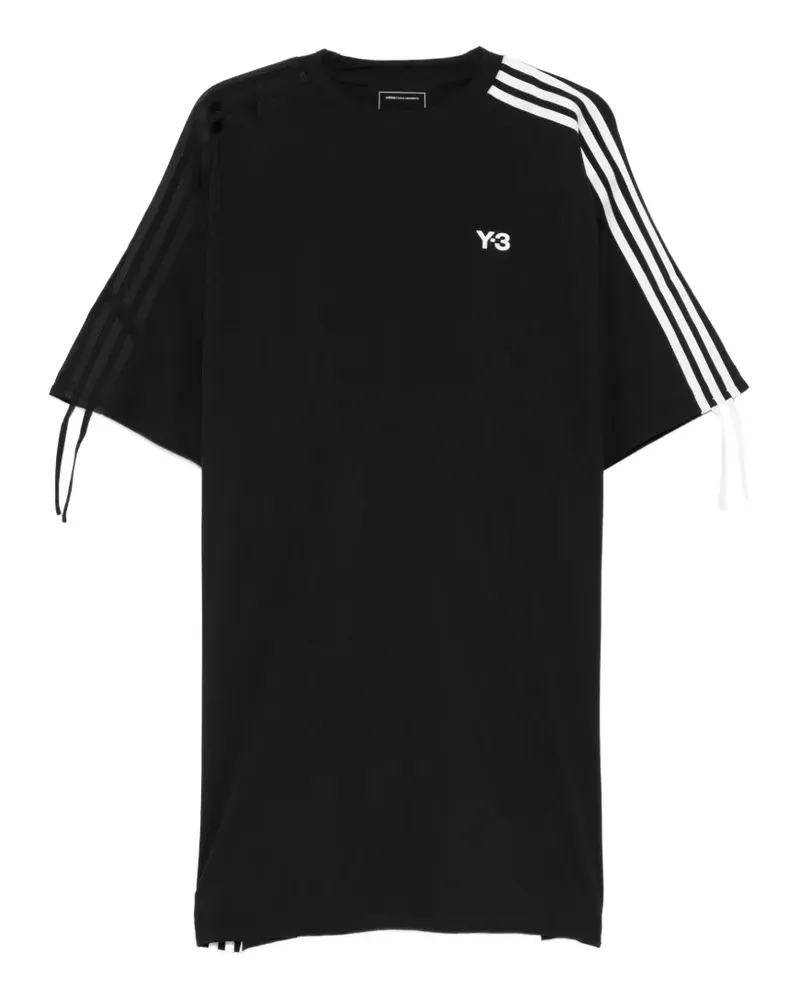 Y-3 stripe sleeve dress - Schwarz Schwarz