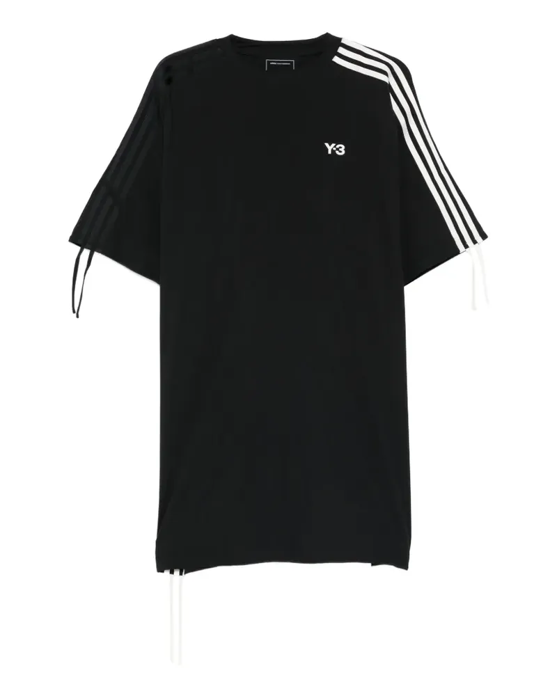 Y-3 Gestreiftes Kleid - Schwarz Schwarz