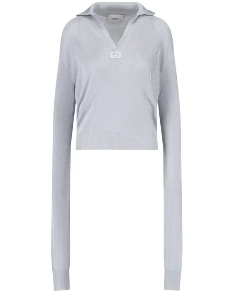 COPERNI Poloshirt mit Knoten - Grau Grau
