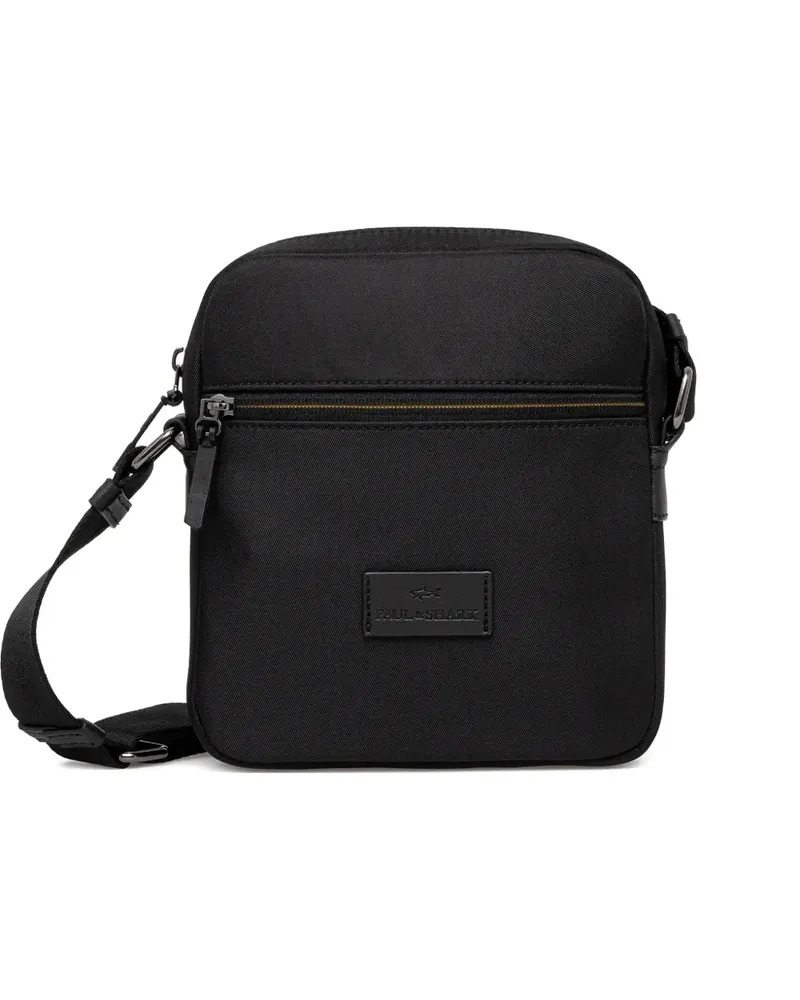 Paul & Shark zip-up messenger bag - Schwarz Schwarz