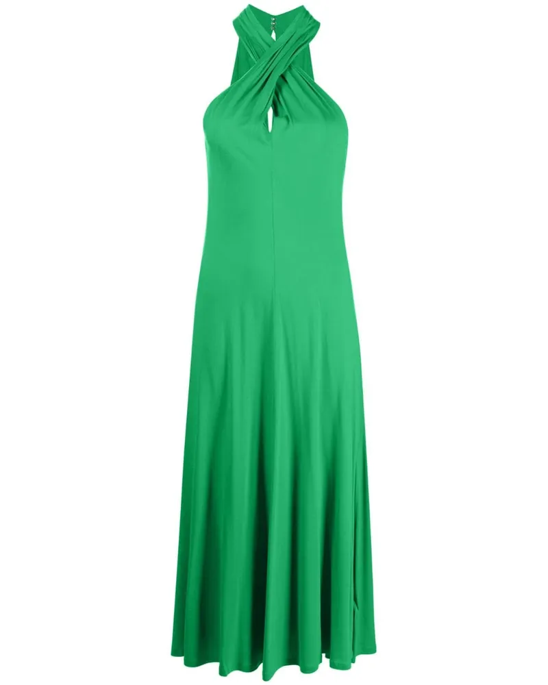 Ralph Lauren Ausgestelltes Neckholder-Kleid - Grün Grün