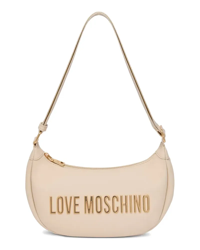 Moschino logo strap shoulder bag - Nude Nude