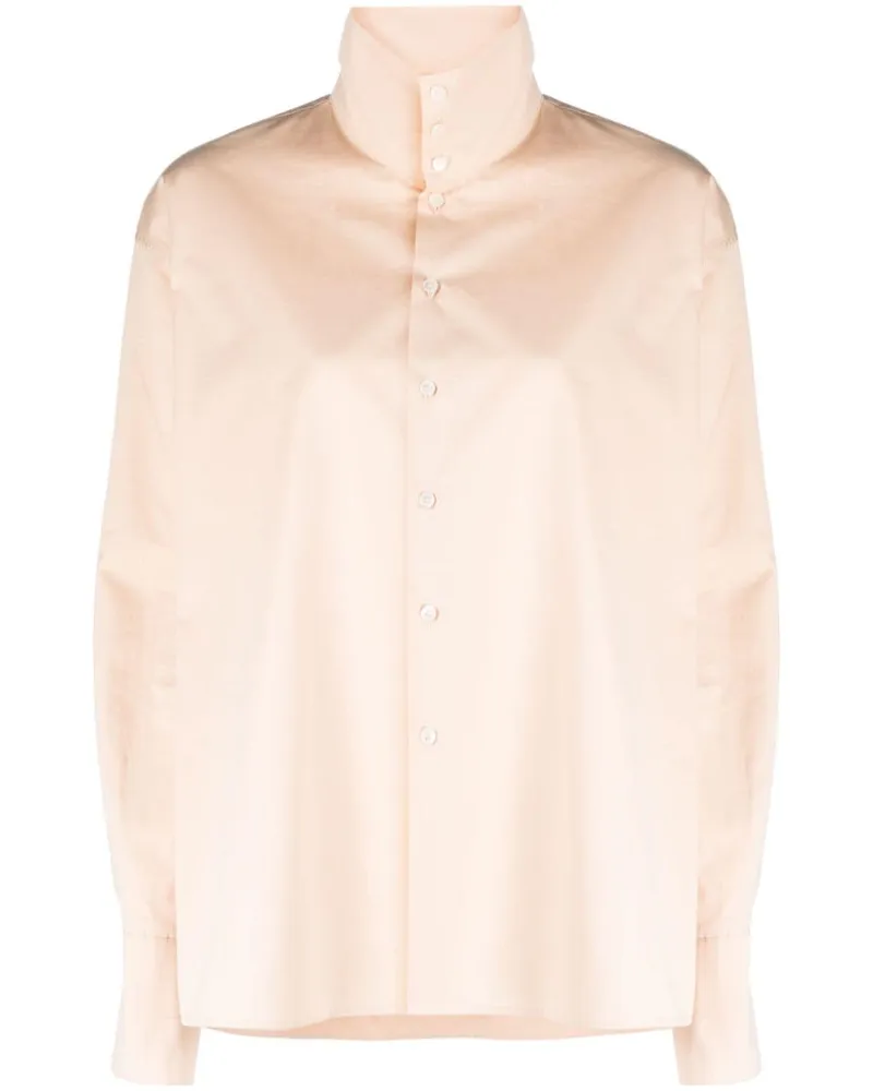 Fabiana Filippi Popeline-Hemd mit Stehkragen - Rosa Rosa