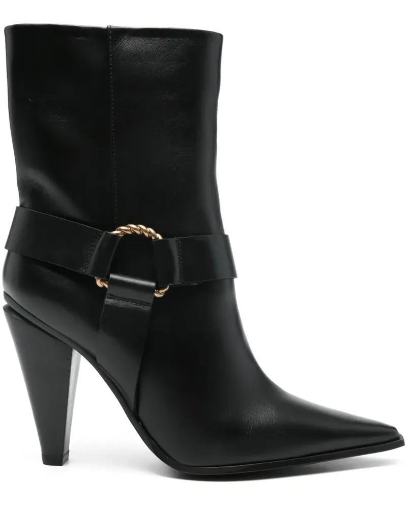 FESTA Milano Knöchelhohe Lederstiefel - Schwarz Schwarz