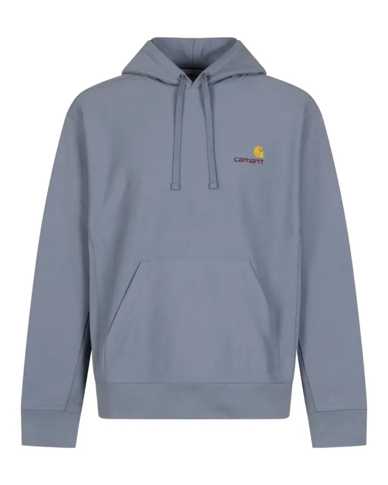 Carhartt WIP American Script logo-embroidered hoodie - Blau Blau