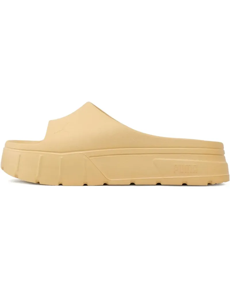 Puma Mayze Stack Injex "Light Straw" Pantoletten - Nude Nude