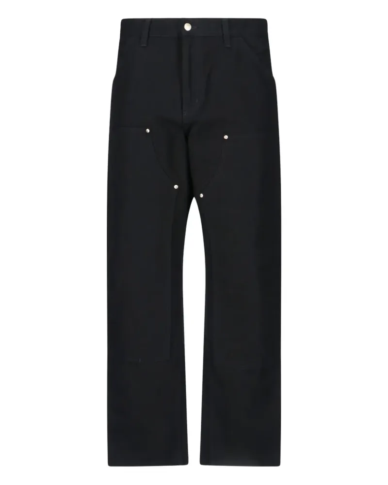 Carhartt WIP Double Knee Jeans mit Logo-Patch - Schwarz Schwarz