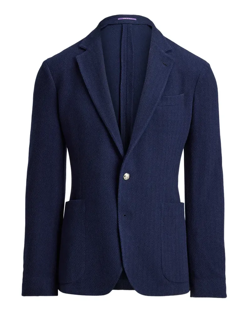 Ralph Lauren Hadley Jacke mit Fischgrätenmuster - Blau Blau