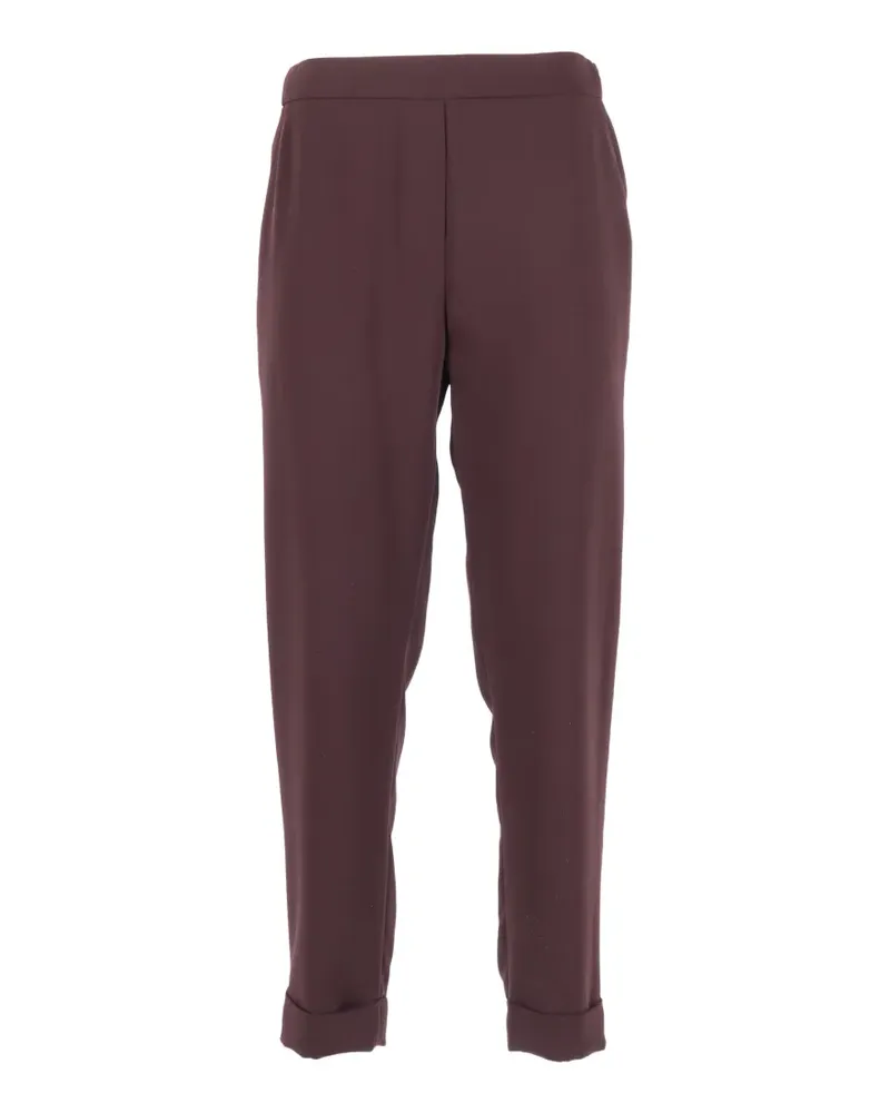 P.A.R.O.S.H. P.A.R.O H. elastic-waistaband trousers - Braun Braun