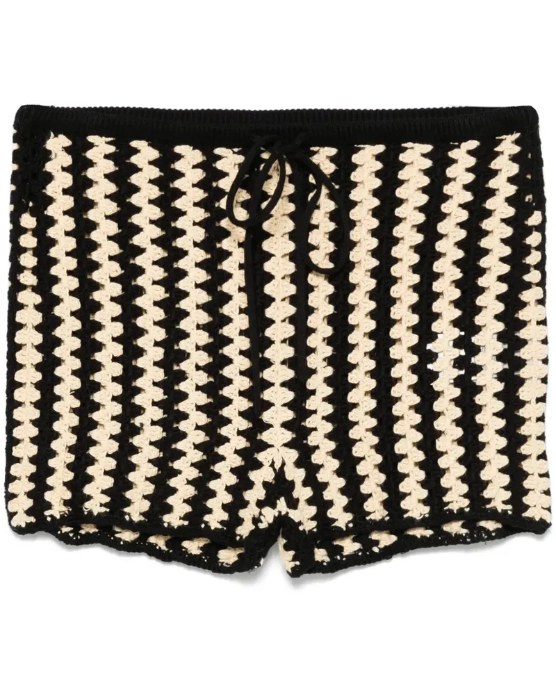 By Malene Birger Gehäkelte Shorts - Schwarz Schwarz
