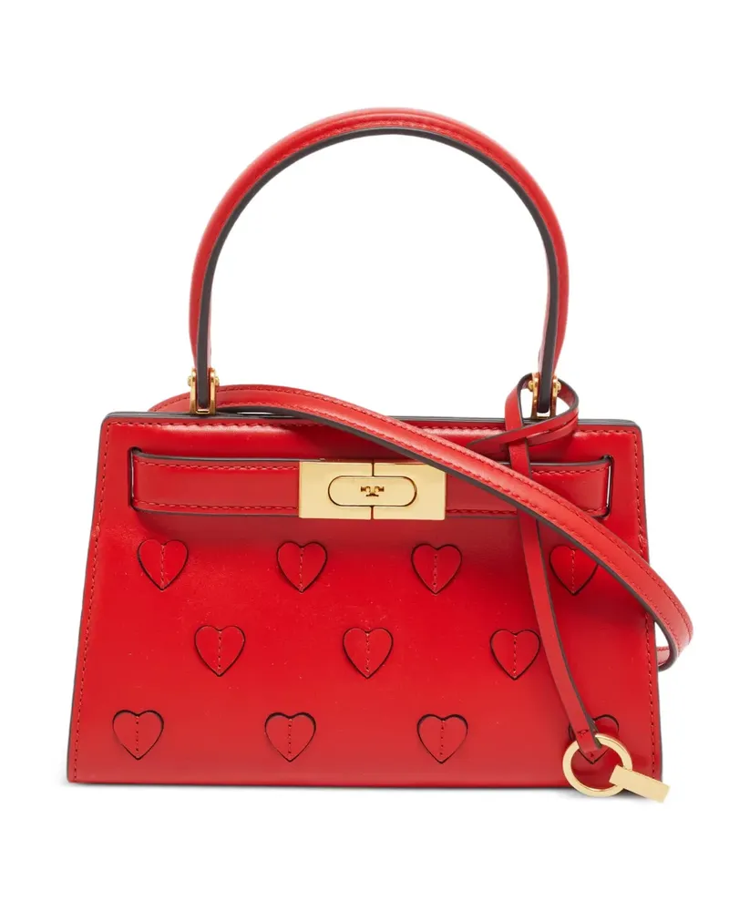 Tory Burch Lee Radziwill Handtasche mit Henkel und Herzapplikation - Rot Rot
