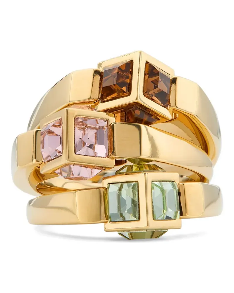 Jimmy Choo JC Cube Triple Ring - Gold Gold