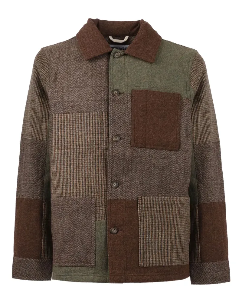 Sebago Tweed-Jacke im Patchwork-Look - Braun Braun