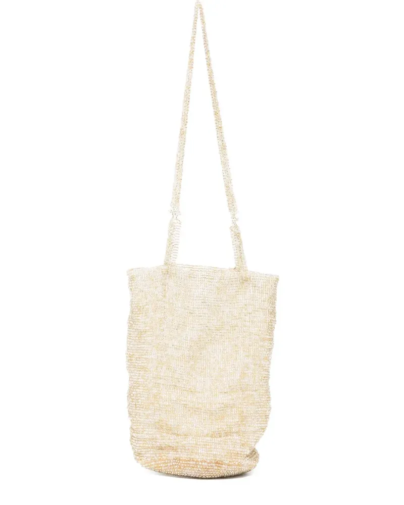 forte_forte mini beaded bag - Nude Nude