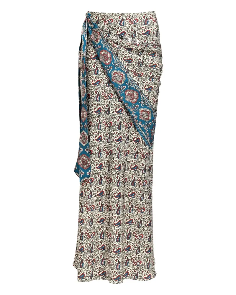 Paco Rabanne printed maxi skirt - Nude Nude