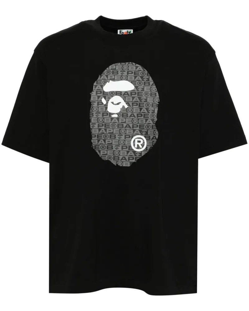 BAPE T-Shirt mit Logo-Print - Schwarz Schwarz