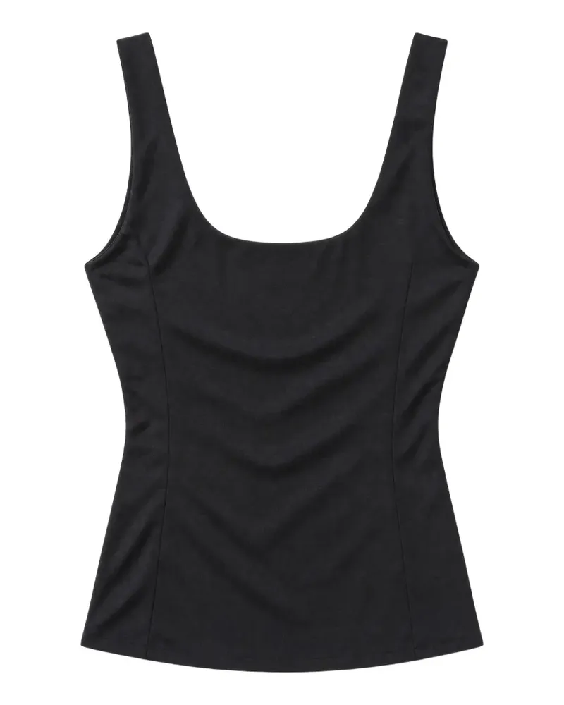 Reformation Gerafftes Thistle Oberteil - Schwarz Schwarz