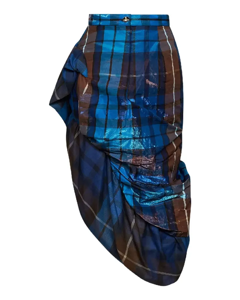 Vivienne Westwood Gerüschter Marilyn Midirock mit Schottenkaro - Blau Blau