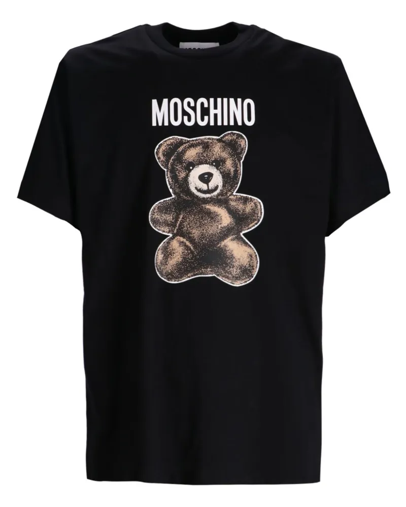 Moschino T-Shirt mit Teddy - Schwarz Schwarz