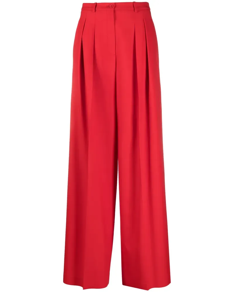 Michael Kors Palazzohose mit Falten - Rot Rot