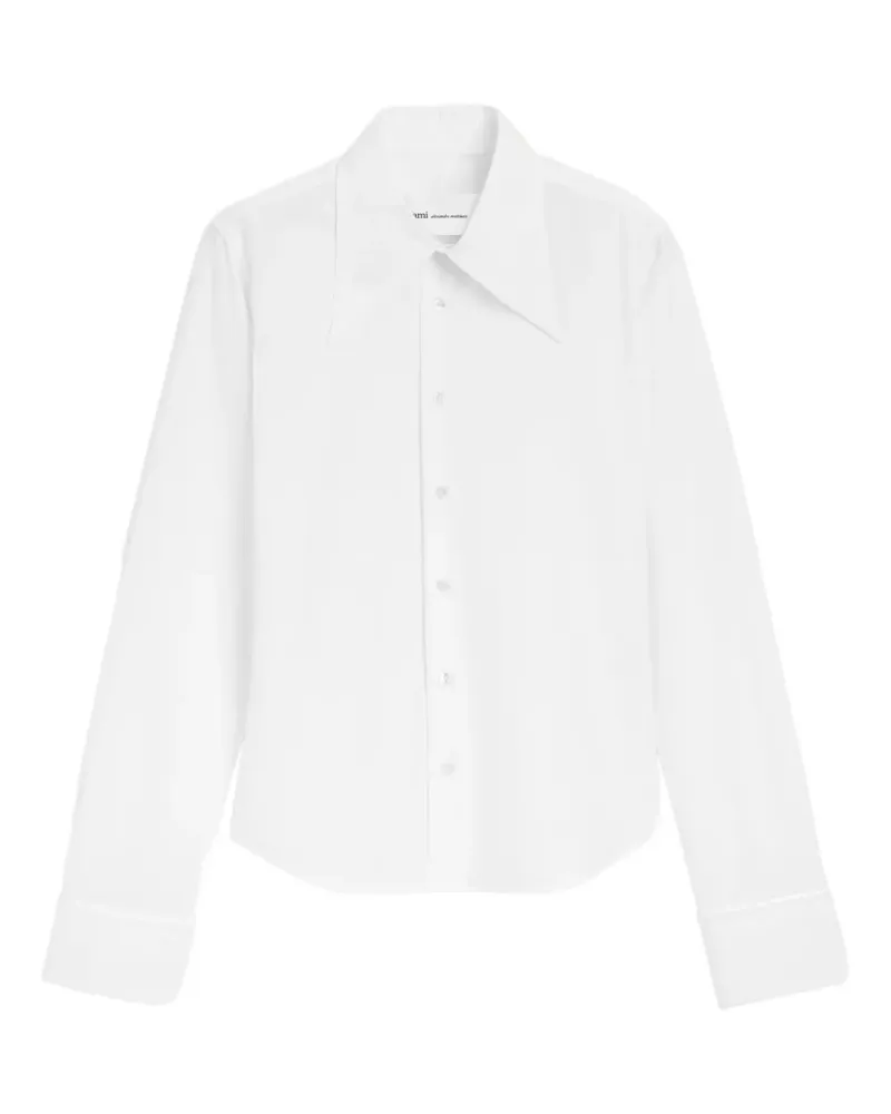 AMI Paris Sharp-collar fitted shirt - Weiß Weiß