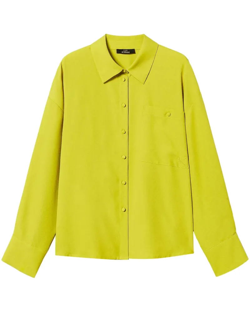 Twin-Set Seidenhemd aus Crêpe de Chine - Gelb Gelb