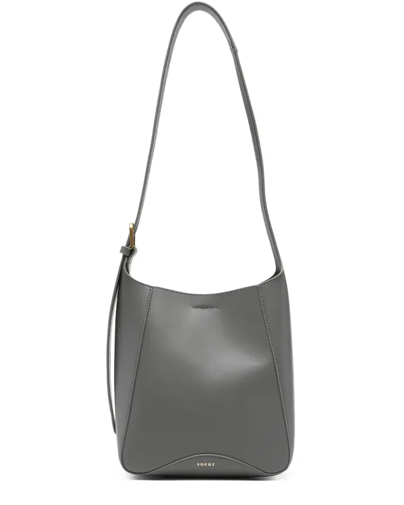 Soeur Schultertasche aus Leder - Grau Grau