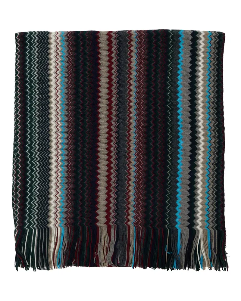 Missoni zigzag-pattern fringed scarf - Schwarz Schwarz
