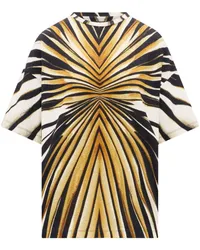 Roberto Cavalli T-Shirt mit Ray of -Print Gold