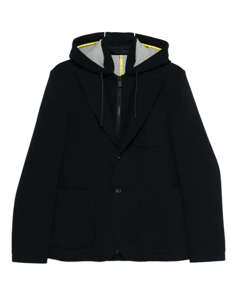 Manuel Ritz hooded single-breasted blazer - Schwarz Schwarz
