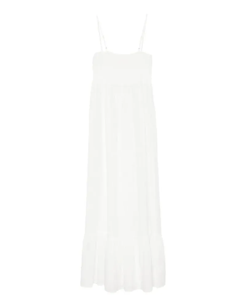 MC2 Saint Barth Jemma smocked midi dress - Weiß Weiß
