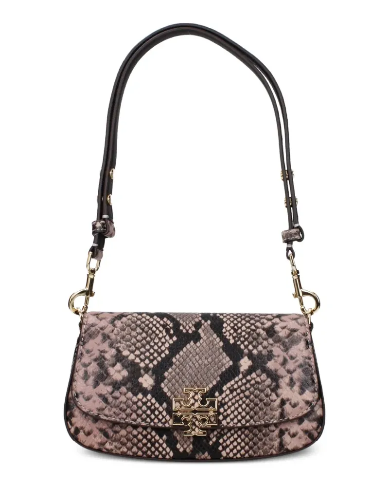 Tory Burch Kira snakeskin-print shoulder bag - Rosa Rosa