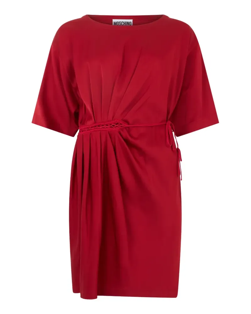 Moschino crochet-trim pleated mini dress - Rot Rot