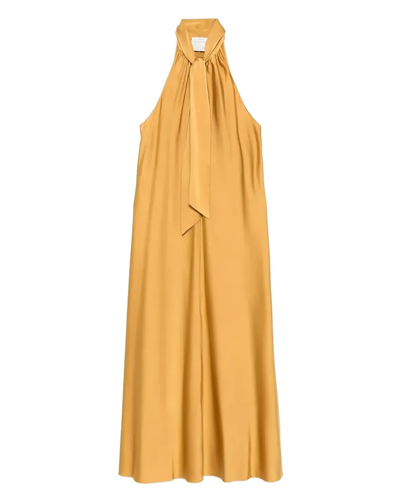 forte_forte Kleid mit Schleifenkragen - Gold Gold